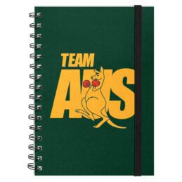 Australian Olympic Hard Cover Notebook Green Gold Stationery