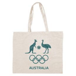 Australian Olympic Team Tote Bag Reusable Carry Green Gold Supporter Merchandise