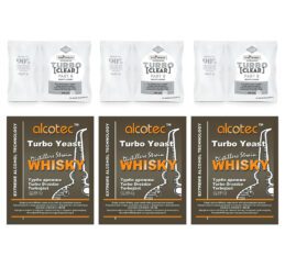 Alcotec Whiskey Turbo Yeast & Still Spirits Clear Combo 3 Pack Distilling