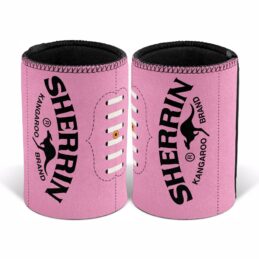 Sherrin Football Can Cooler Stubby Holder Pink BBQ Party Official Licensed