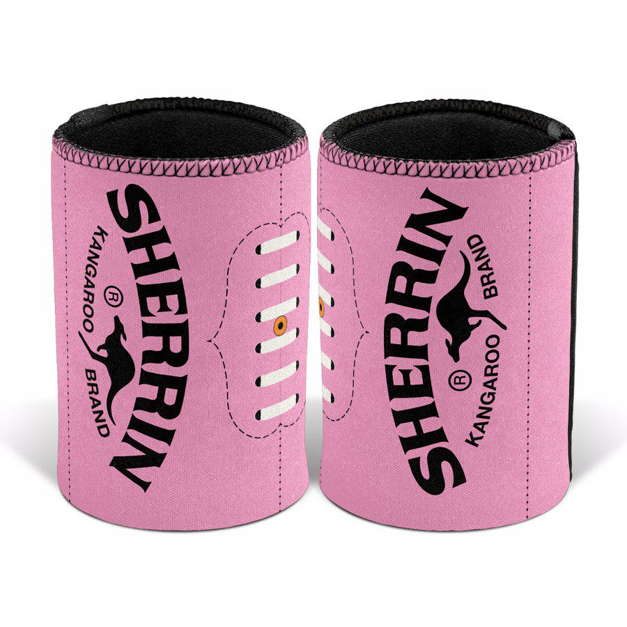 Sherrin Football Can Cooler Stubby Holder Pink BBQ Party Official Licensed 1 Sherrin Football Can Cooler Stubby Holder Pink BBQ Party Official Licensed