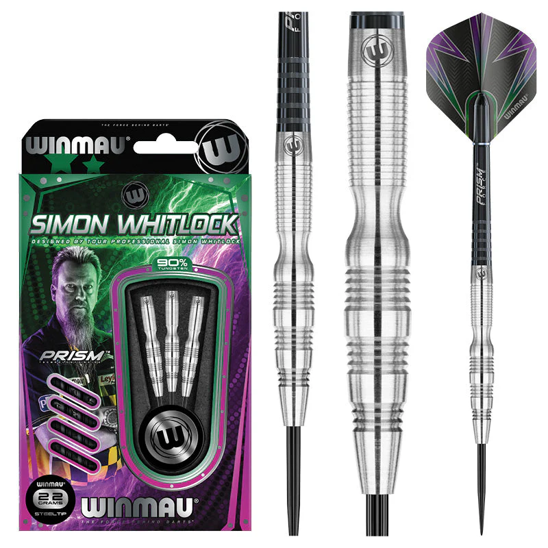 WINMAU Simon Whitlock Prism 90% Tungsten Steel Tip Darts 1 WINMAU Simon Whitlock Prism 90% Tungsten Steel Tip Darts