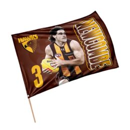 Jai Newcombe Hawthorn Hawks AFL Game Day Flag Banner