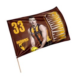Jack Ginnivan Hawthorn Hawks AFL Game Day Flag Banner