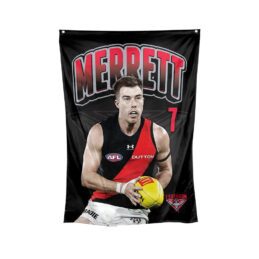 Zach Merrett Essendon Bombers AFL Wall Flag Banner