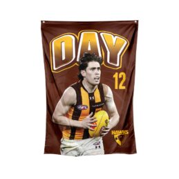 Will Day Hawthorn Hawks AFL Wall Flag Banner