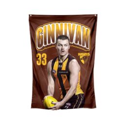 Jack Ginnivan Hawthorn Hawks AFL Wall Flag Banner