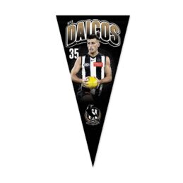 Nick Daicos Collingwood Magpies AFL Player Pennant Banner