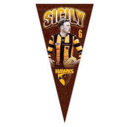 James Sicily Hawthorn Hawks AFL Player Pennant Banner