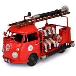 Volkswagen 1956 Red Type 1 Fire Truck Metal Collectable 34x14x20cm