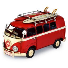 Volkswagen Kombi Van Metal Collectable - Red 20x9x11cm