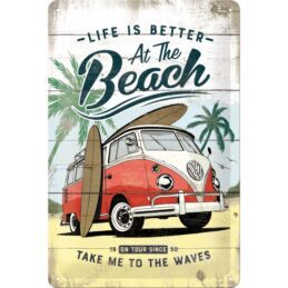 Nostalgic-Art Medium Sign VW Bulli - Beach 20x30x0.5cm