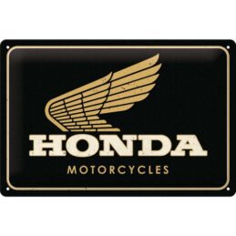 Nostalgic-Art Medium Sign Honda MC Motorcycles Gold 20x30x0.5cm