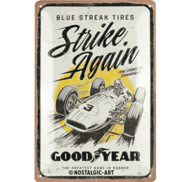 Nostalgic-Art Medium Sign Goodyear - Blue Strikes Again 20x30x0.5cm