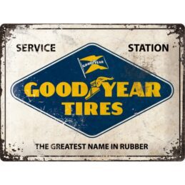 Nostalgic-Art Large Sign Goodyear - Logo White 30x40x0.5cm