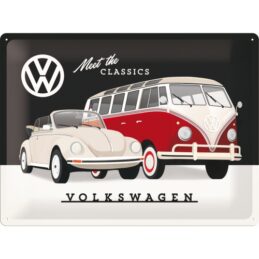 Nostalgic-Art Large Sign VW - Meet the Classics 30x40x0.5cm