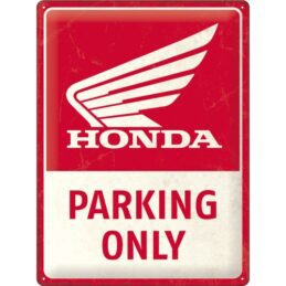 Nostalgic-Art Large Sign Honda MC Parking Only 30x40cm 30x40x0.5cm