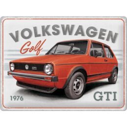 Nostalgic-Art Large Sign VW Golf GTI 1976 30x40cm 30x40x0.5cm