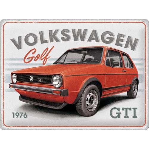 Nostalgic-Art Large Sign VW Golf GTI 1976 30x40cm 30x40x0.5cm 1 Nostalgic-Art Large Sign VW Golf GTI 1976 30x40cm 30x40x0.5cm