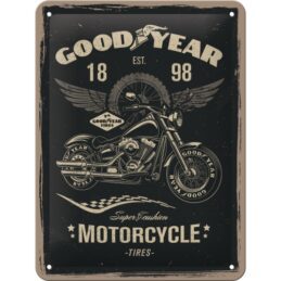 Nostalgic-Art Small Sign Goodyear - Motorcycle 15x20x0.3cm