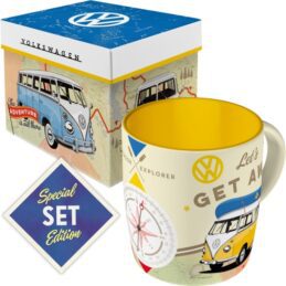 Nostalgic-Art Ceramic Mug & Gift Box Combo Kombi Lets Get Away 8.5x9x8.5cm