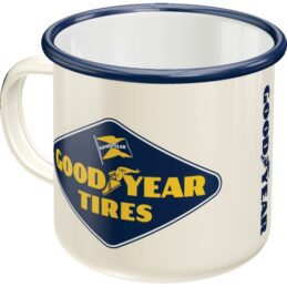 Nostalgic-Art Enamel Mug Goodyear Logo White 8x8x8xcm