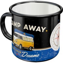 Nostalgic-Art Enamel Mug VW Bulli Let's Camp Away Night 8x8x8xcm