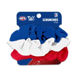 Western Bulldogs AFL Hair Scrunchies 3 Pack – Game Day Fan Hair Accessories Set