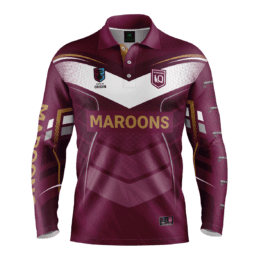 Queensland Maroons Cyber Fishing Shirt - Youth & Adult Sizes - Official Licensed State of Origin Merchandise