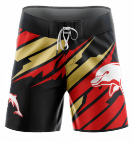 NRL Dolphins Ignition Board Shorts - Adult & Youth Sizes | Official Licensed NRL Merchandise