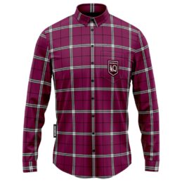 State of Origin Queensland Maroons Mustang Flannel Shirt - Adult Sizes - Official Licensed State of Origin Merchandise
