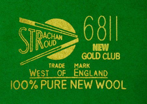 Strachan 6811 SpillGuard English Pool Cloth 8ft Olive Green - Pool Table Felt 58 Genuine Strachan Stroud 6811 Club reference marking