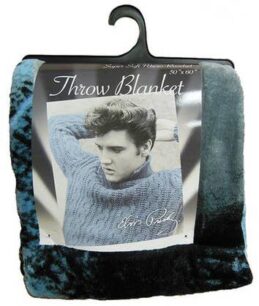 Elvis Presley Throw Over Blue Blanket Soft Fleece Throw Rug Blanket – Music Fan Blanket