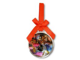 Memphis Christmas Ornament Collage Display Ornament Set