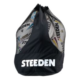 Steeden Dual Strap Ball Bag-Black (Holds 12) Rugby League Ball Bag