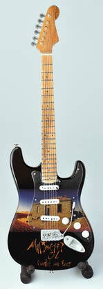 Miniature Guitar Midnight oil Miniature Guitar Display – Music Memorabilia Display