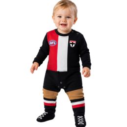 St Kilda Saints AFL Original Footysuit Baby Jumpsuit Official Supporter Onesie