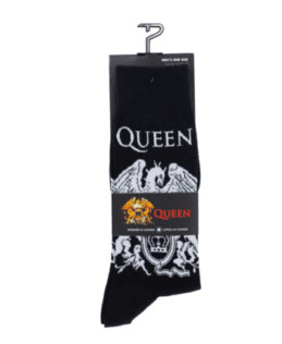 Queen WHITE CREST Crew Socks – Music Fan 1 Pair