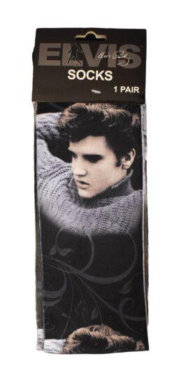 Elvis Presley Socks Blue Sweater Collectible Gift Item