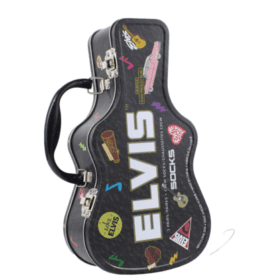 Elvis Presley 3 Pair Socks in Guitar Tin – Music Fan Gift Set