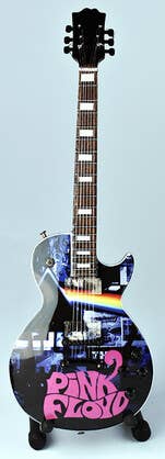 Pink Floyd Miniature guitar Pink Floyd Miniature Guitar Display – Music Memorabilia Display