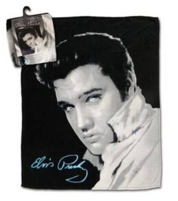 Elvis Presley Throw "Black and White" Soft Fleece Throw Rug Blanket – Music Fan Blanket