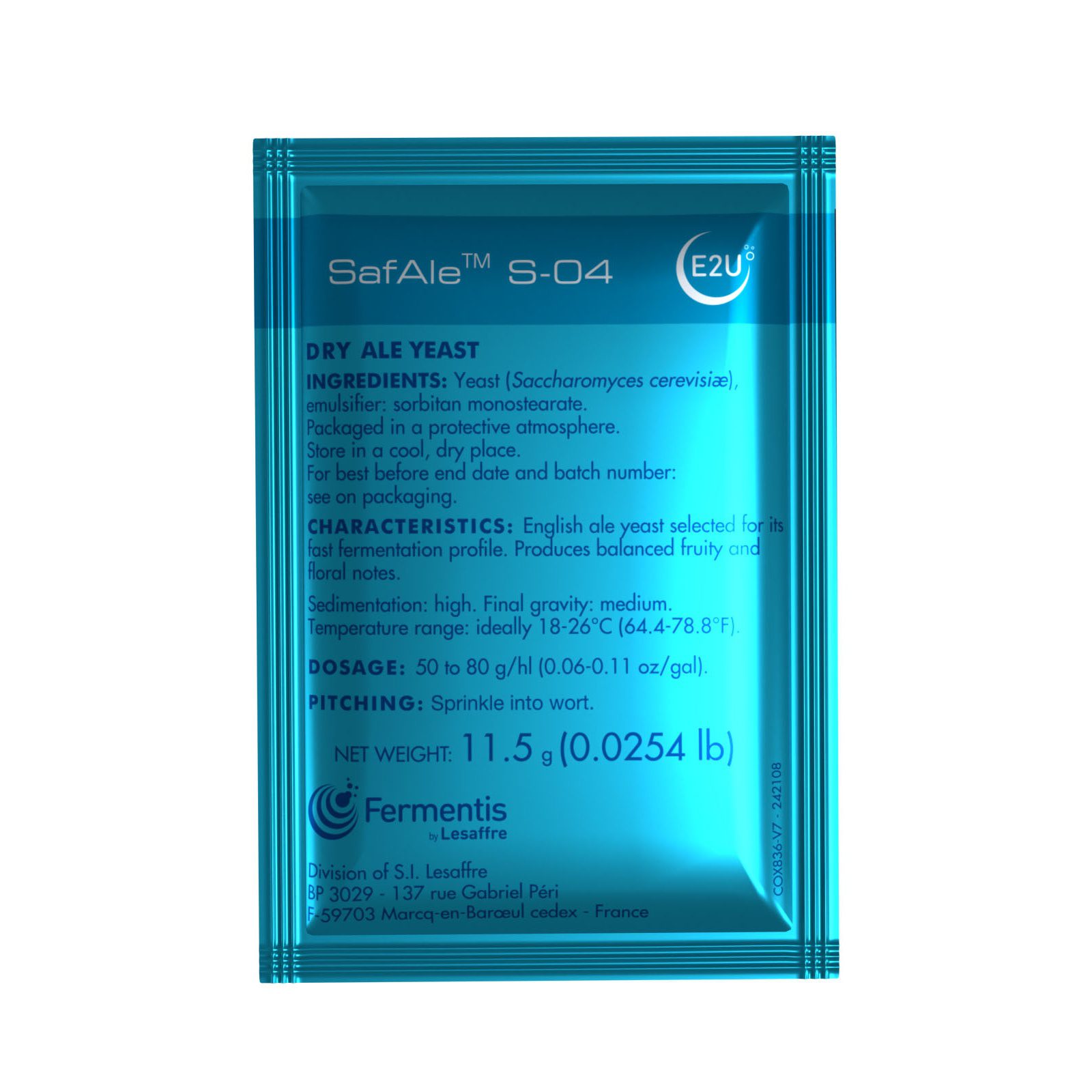 Fermentis SafAle S-04 Yeast Beer Yeast 11.5g