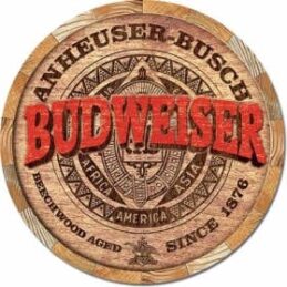 Budweiser Barrel End Retro Metal Wall Sign – Man Cave Wall Decor