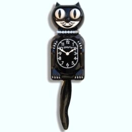 Kit-Cat Black Miss Kitty-Cat Clock Retro Wall Clock
