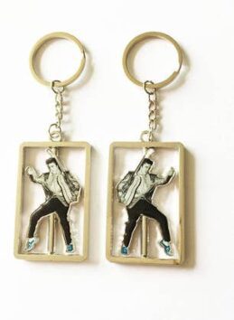 Elvis Presley Blue Suede Shoes Spinner Key Chain