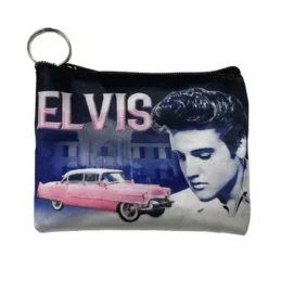 Elvis Presley Keychain/Coin Purse - Pink Caddy Compact Coin Purse – Fan Accessory