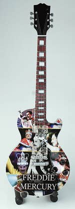 Queen Miniature guitar Freddie Mercury Queen Miniature Guitar Display – Music Memorabilia Display