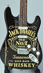 Jack Daniels Miniature guitar Miniature Guitar Display – Music Memorabilia Display