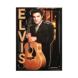Elvis Presley Magnet - Gold Name Bling Laser 3D Fridge Magnet